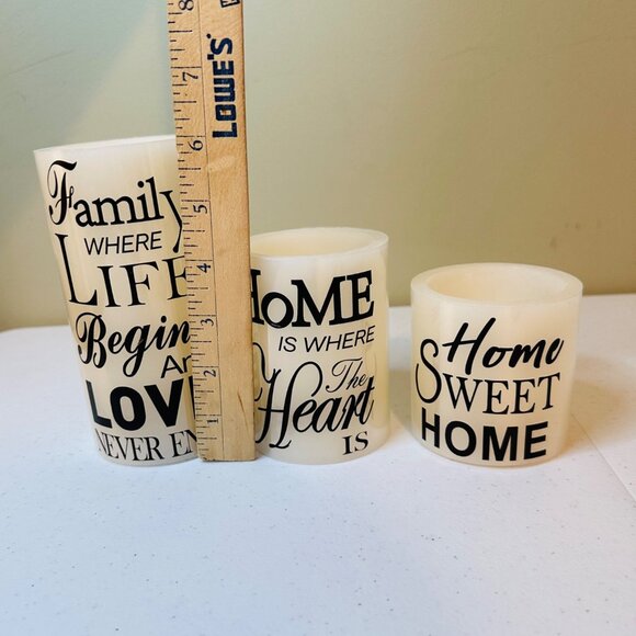 LED flameless candles with timer Auto Off Flickers and Glows 3 pack Home Decor - Picture 3 of 13